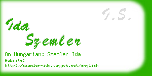 ida szemler business card